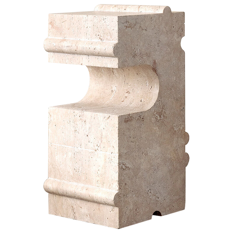 Приставной стол Hume Stone Side Table дизайн Kelly Wearstler Песочный Приставной стол Hume Stone Side Table дизайн Kelly Wearstler Песочный в Грозном | Loft Concept
