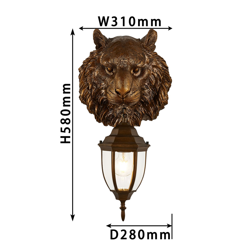 Коричневый уличный светильник с головой зверя ANIMAL LANTERN Коричневый уличный светильник с головой зверя ANIMAL LANTERN в Грозном