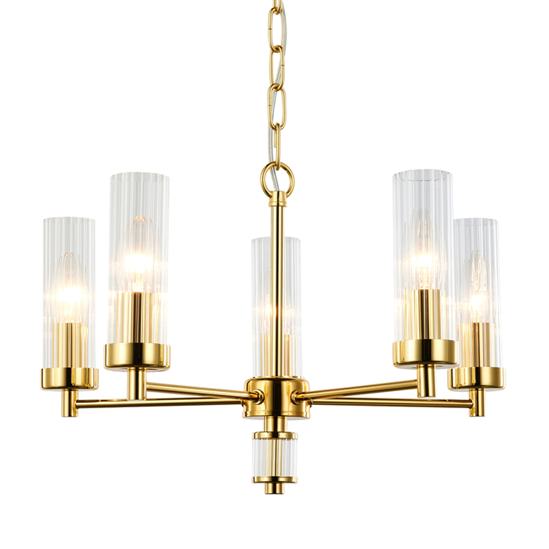Люстра Jeanette Chandelier Gold 46 Глянцевое золото Прозрачный Люстра Jeanette Chandelier Gold 46 Глянцевое золото Прозрачный в Грозном | Loft Concept