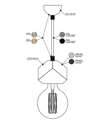 Подвесной светильник BETON MAKT в Грозном