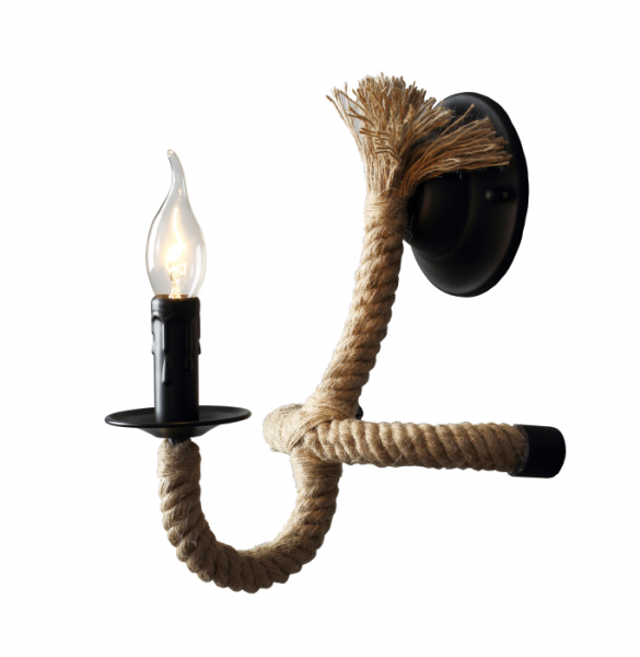Бра Loft Rope Candle Bra Черный Бра Loft Rope Candle Bra Черный в Грозном | Loft Concept