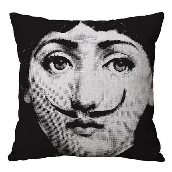 Декоративная подушка Fornasetti 021 Черно-белый Декоративная подушка Fornasetti 021 Черно-белый в Грозном | Loft Concept