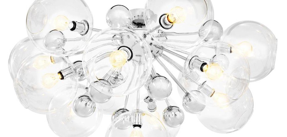 Потолочный светильник Eichholtz Ceiling Lamp Soleil Nickel Потолочный светильник Eichholtz Ceiling Lamp Soleil Nickel - Loft-Concept в Грозном