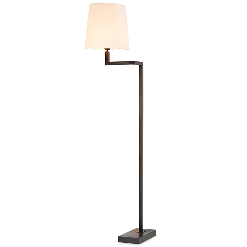 Торшер Eichholtz Floor Lamp Cambell Bronze Белый Темная бронза Торшер Eichholtz Floor Lamp Cambell Bronze Белый Темная бронза в Грозном | Loft Concept