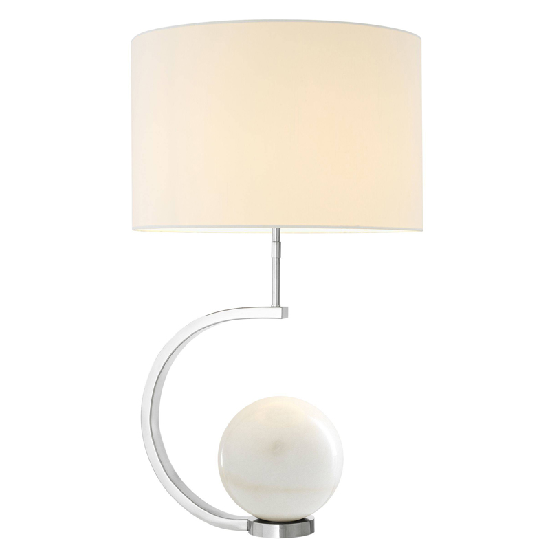 Настольная лампа Eichholtz Table Lamp Luigi white marble Белый Никель Белый Мрамор Bianco Настольная лампа Eichholtz Table Lamp Luigi white marble Белый Никель Белый Мрамор Bianco в Грозном | Loft Concept