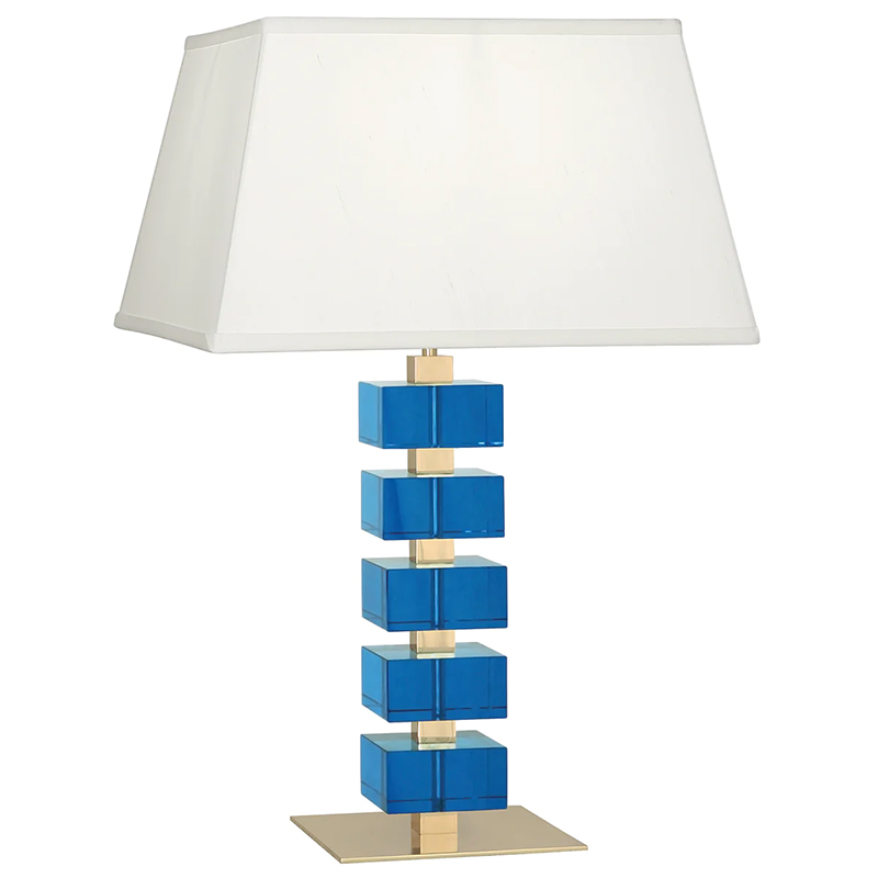 Настольная лампа Monaco Table Lamp Синий Латунь Белый Настольная лампа Monaco Table Lamp Синий Латунь Белый в Грозном | Loft Concept