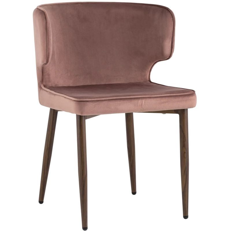 Стул Mateo Chair Пыльнно-Розовый Велюр Розовый пастельный Коричневый Стул Mateo Chair Пыльнно-Розовый Велюр Розовый пастельный Коричневый в Грозном | Loft Concept