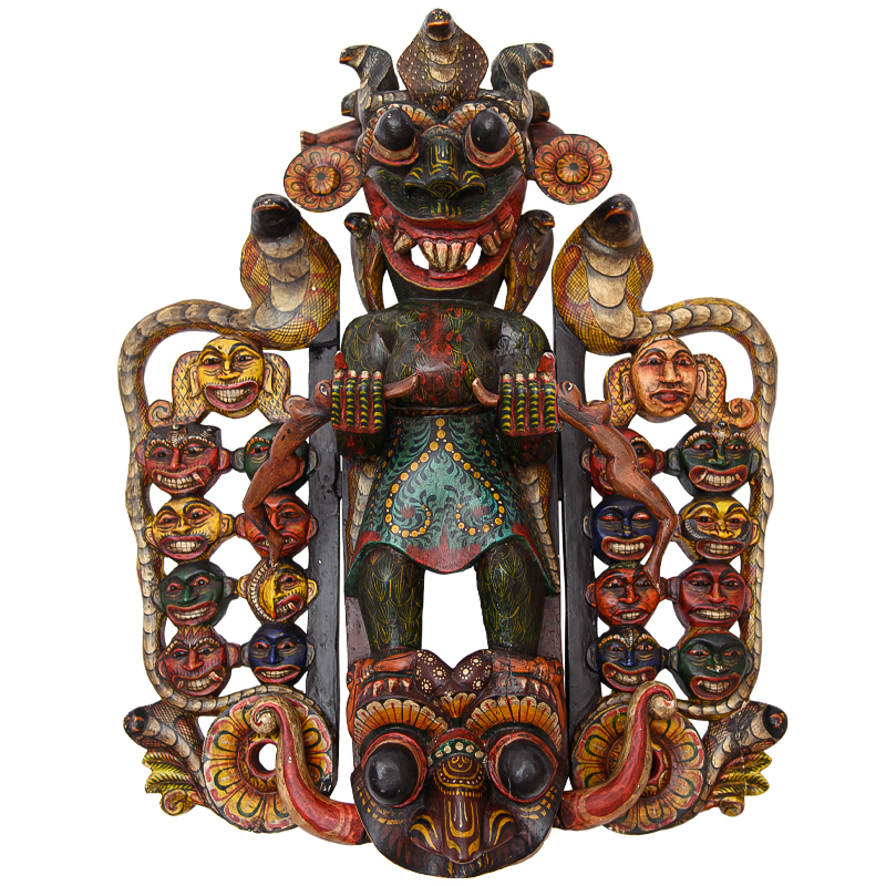 Маска "Maha Kola Sanniya" Medicine Demon Шри-Ланка Черный Мульти Маска "Maha Kola Sanniya" Medicine Demon Шри-Ланка Черный Мульти в Грозном | Loft Concept