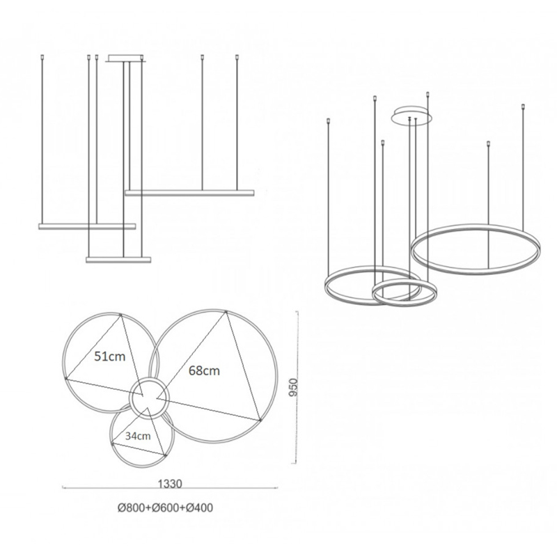Люстра Crystal round chandelier Люстра 3 кольца Матовое Золото Люстра Crystal round chandelier Люстра 3 кольца Матовое Золото в Грозном