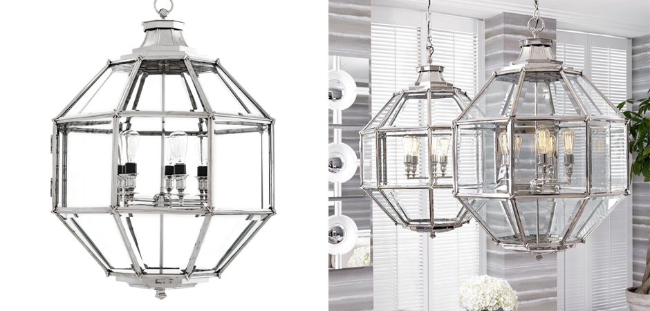 Люстра Lantern Owen Nickel L - Loft-Concept в Грозном