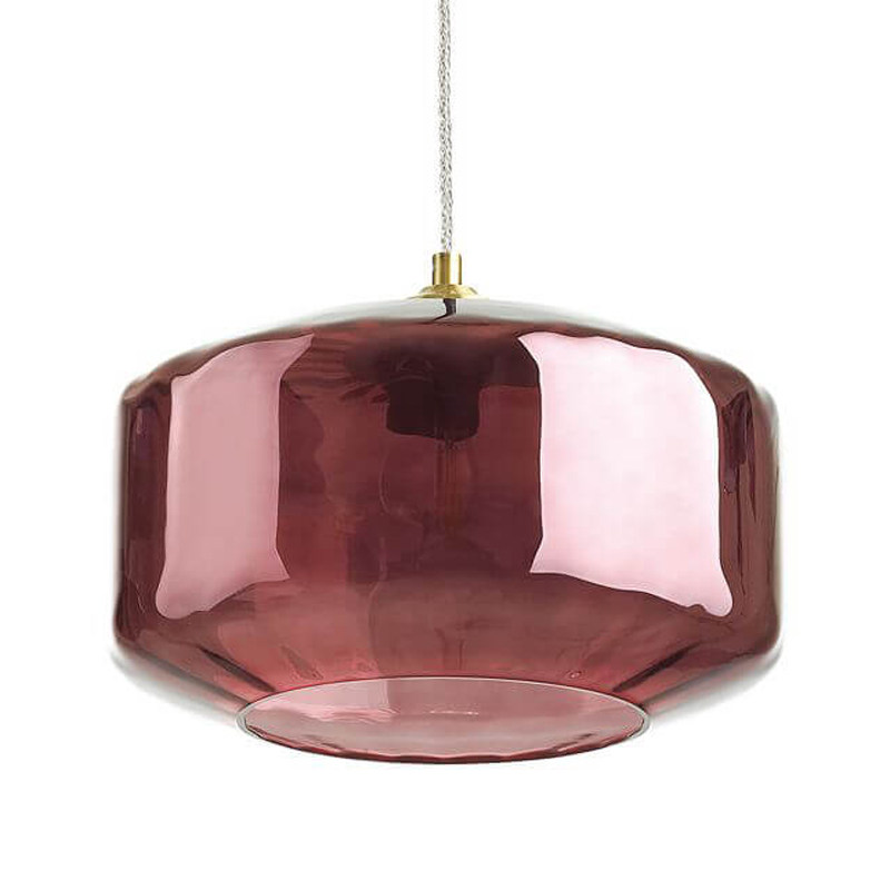Подвесной светильник Multicolored Glass Burgundy Бургундский красный Бронза Подвесной светильник Multicolored Glass Burgundy Бургундский красный Бронза в Грозном | Loft Concept
