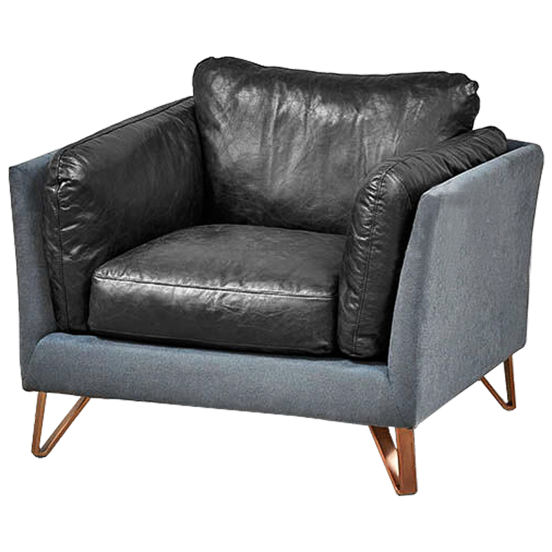 Кресло Freddie Armchair Графит Серо-голубой Медь Кресло Freddie Armchair Графит Серо-голубой Медь в Грозном | Loft Concept