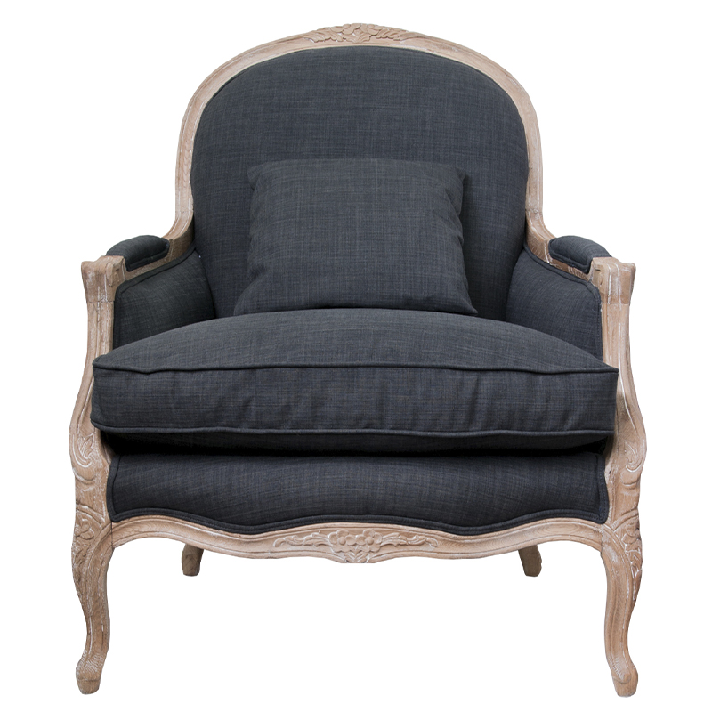 Кресло Ava Classical Armchair graphite flax Графит Коричневый Кресло Ava Classical Armchair graphite flax Графит Коричневый в Грозном | Loft Concept