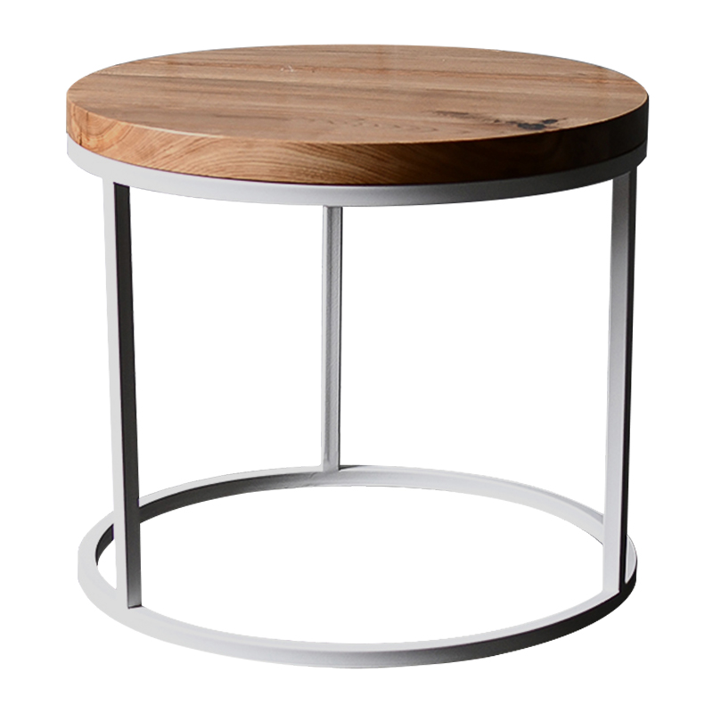 Кофейный стол Blake Industrial Metal Rust Coffee Table Белый Светлый дуб Кофейный стол Blake Industrial Metal Rust Coffee Table Белый Светлый дуб в Грозном | Loft Concept