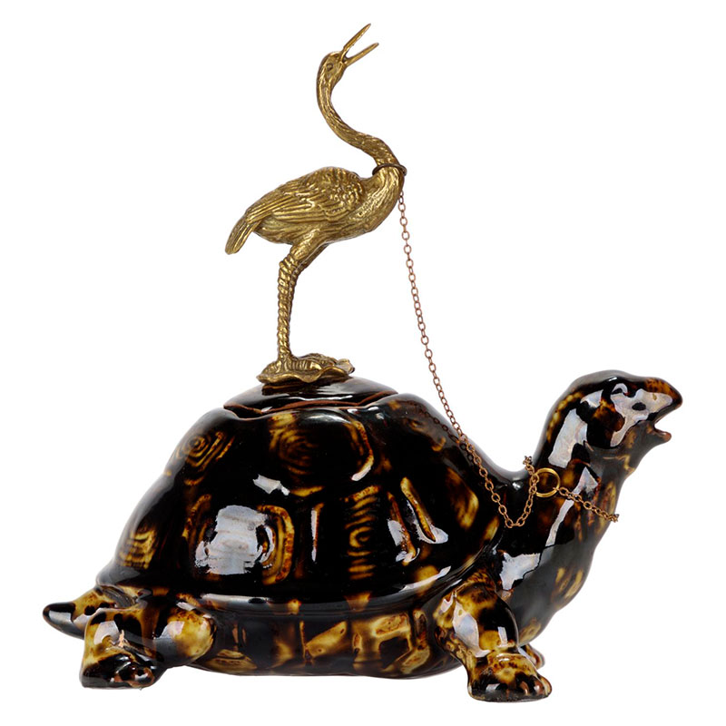 Чайник фарфоровый в виде черепахи Crane & Turtle Коричневый Золотой Чайник фарфоровый в виде черепахи Crane & Turtle Коричневый Золотой в Грозном | Loft Concept
