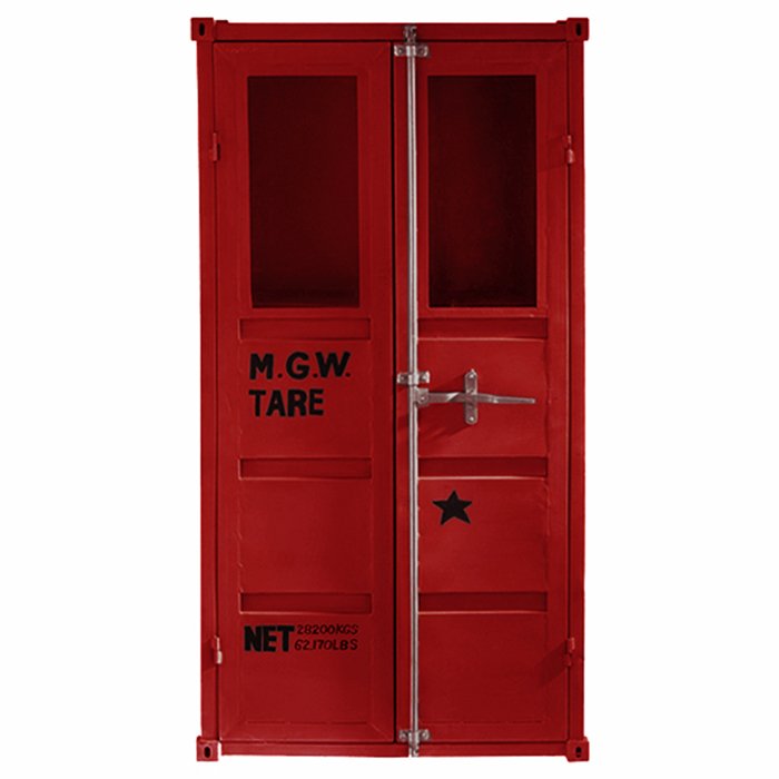 Шкаф-витрина Sea Container Red M.G.W. Синий Бирюзовый Зеленый Желтый Оранжевый Красный Белый Серый Черный Шкаф-витрина Sea Container Red M.G.W. Синий Бирюзовый Зеленый Желтый Оранжевый Красный Белый Серый Черный в Грозном | Loft Concept