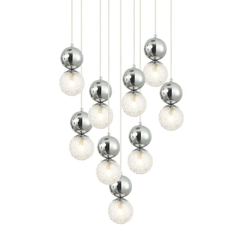 Люстра Lennert Chrome Cascade Chandelier Хром Прозрачное Стекло Люстра Lennert Chrome Cascade Chandelier Хром Прозрачное Стекло в Грозном | Loft Concept