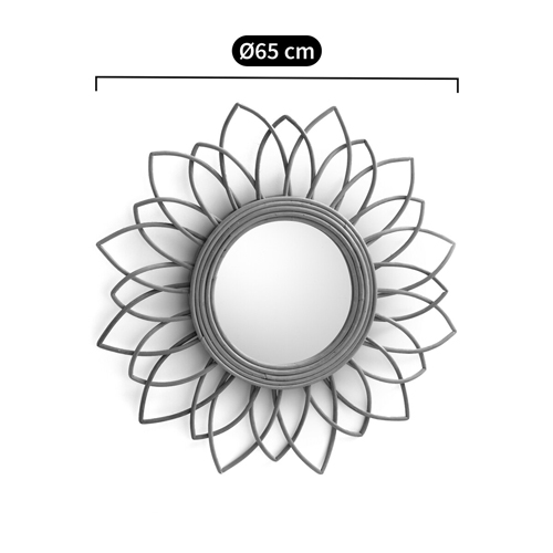 Зеркало из ротанга в форме цветка WICKER MIRROR 65  в Грозном