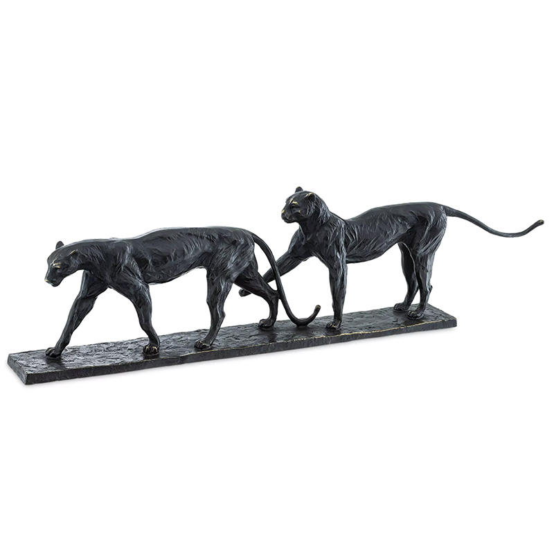 Декоративная статуэтка Eichholtz Leopard Pair Темная бронза Декоративная статуэтка Eichholtz Leopard Pair Темная бронза в Грозном | Loft Concept