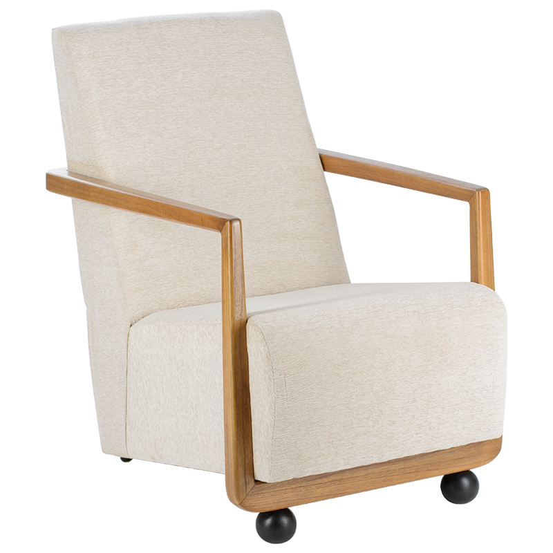 Кресло Stellan Armchair Бежевый Древесина Черный Кресло Stellan Armchair Бежевый Древесина Черный в Грозном | Loft Concept