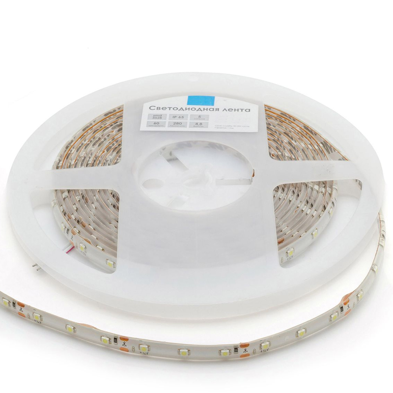 Комплект светодиодной ленты 4,8W/m 60LED/m 3528SMD холодный белый Белый Комплект светодиодной ленты 4,8W/m 60LED/m 3528SMD холодный белый Белый в Грозном | Loft Concept