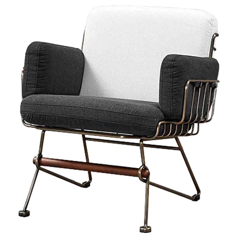 Кресло Jenson Armchair Серый Коричневый Бронза Кресло Jenson Armchair Серый Коричневый Бронза в Грозном | Loft Concept