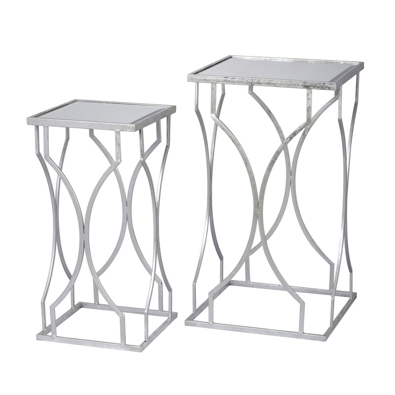 Комплект приставных столов Mirror Surface Table silver Серебряный Комплект приставных столов Mirror Surface Table silver Серебряный в Грозном | Loft Concept