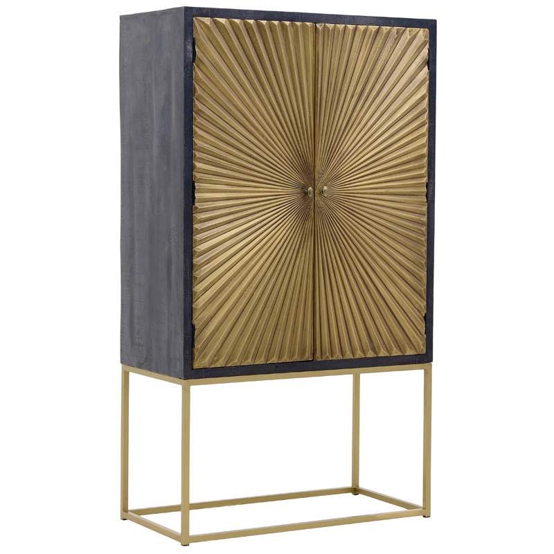 Шкаф Loritz Sun Cupboard Золотой Черный Шкаф Loritz Sun Cupboard Золотой Черный в Грозном | Loft Concept