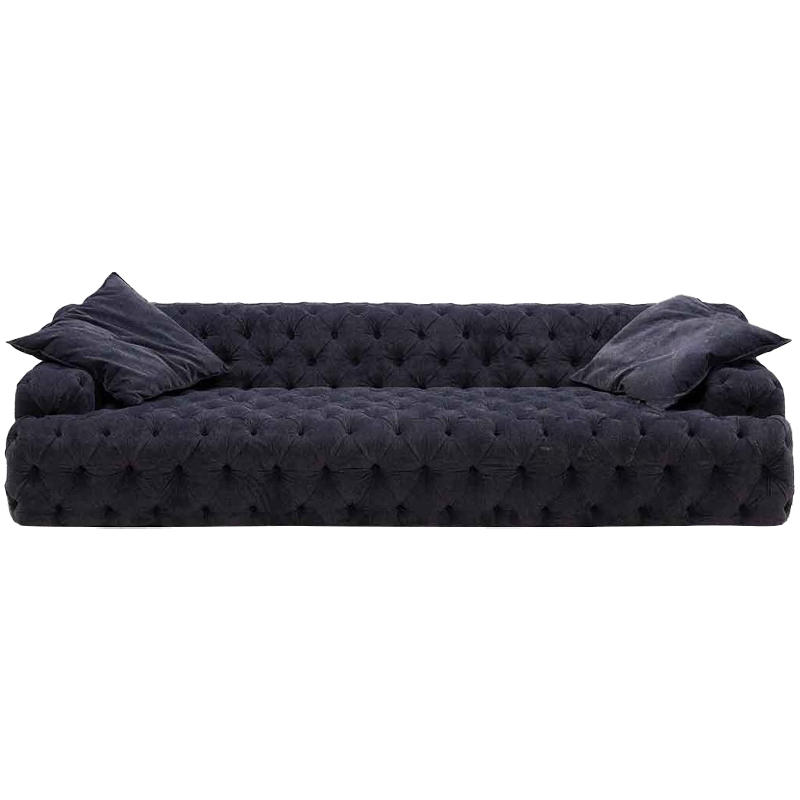 Трехместный диван темно-синий Campion Deep Blue Sofa Темно-синий Трехместный диван темно-синий Campion Deep Blue Sofa Темно-синий в Грозном | Loft Concept