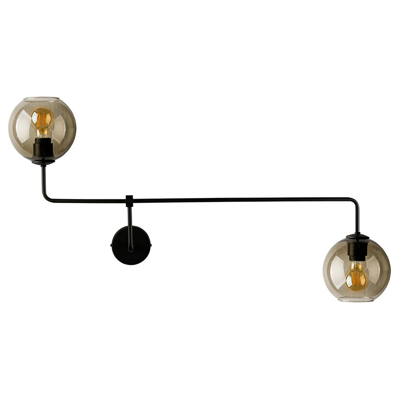 Бра Franco Wall Lamp Duo Черный Янтарный Бра Franco Wall Lamp Duo Черный Янтарный в Грозном | Loft Concept
