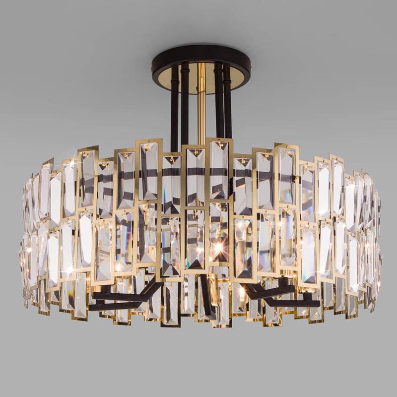 Потолочная люстра Darkness Chandelier gold 53 Черный Прозрачный (Transparent) Золотой Потолочная люстра Darkness Chandelier gold 53 Черный Прозрачный (Transparent) Золотой в Грозном | Loft Concept