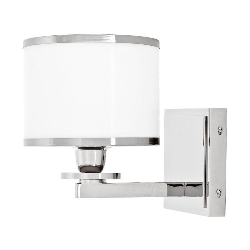 Бра Eichholtz Wall Lamp Van Cleeff Никель Белый Бра Eichholtz Wall Lamp Van Cleeff Никель Белый в Грозном | Loft Concept