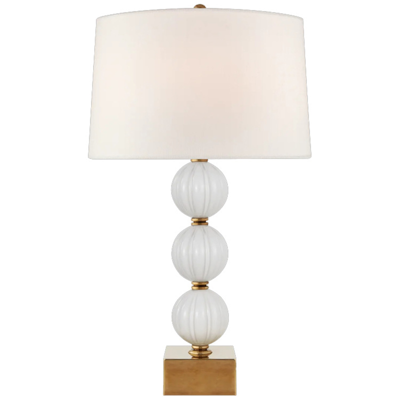 Настольная лампа SAZERAC LARGE TABLE LAMP White Белый Латунь Бежевый Настольная лампа SAZERAC LARGE TABLE LAMP White Белый Латунь Бежевый в Грозном | Loft Concept