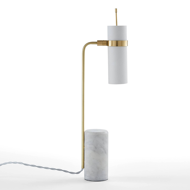 Настольная лампа Detlef Table lamp white marble Белый Мрамор Bianco Латунь Настольная лампа Detlef Table lamp white marble Белый Мрамор Bianco Латунь в Грозном | Loft Concept