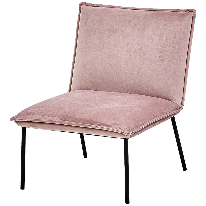 Кресло Corner Armchair Single pink Розовый пастельный Черный Кресло Corner Armchair Single pink Розовый пастельный Черный в Грозном | Loft Concept