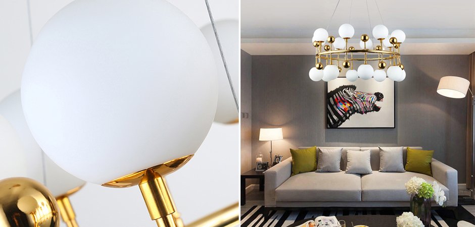 Люстра Milk Bubble Ring Chandelier Люстра Milk Bubble Ring Chandelier - Loft-Concept в Грозном