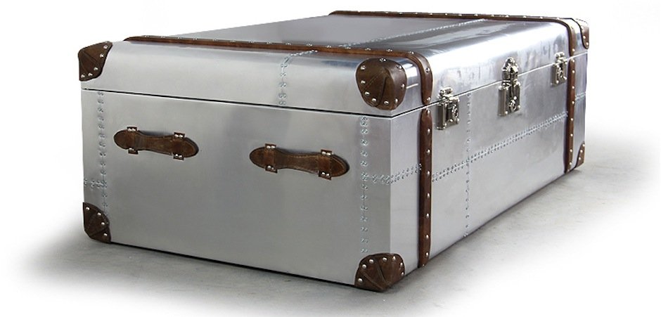 Сундук Trunks in Polished Aluminum Restoration Hardware Сундук Trunks in Polished Aluminum Restoration Hardware - Loft-Concept в Грозном