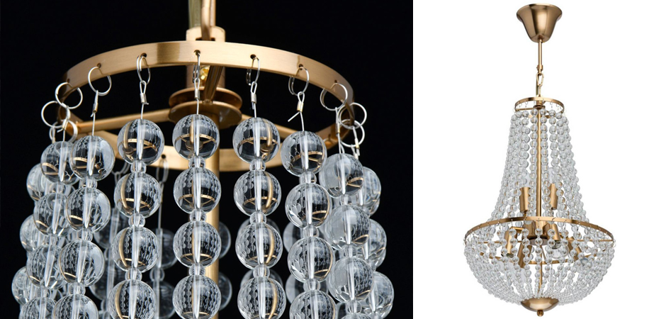 Люстра Virginia Clear Beads Chandelier Gold Люстра Virginia Clear Beads Chandelier Gold - Loft-Concept в Грозном