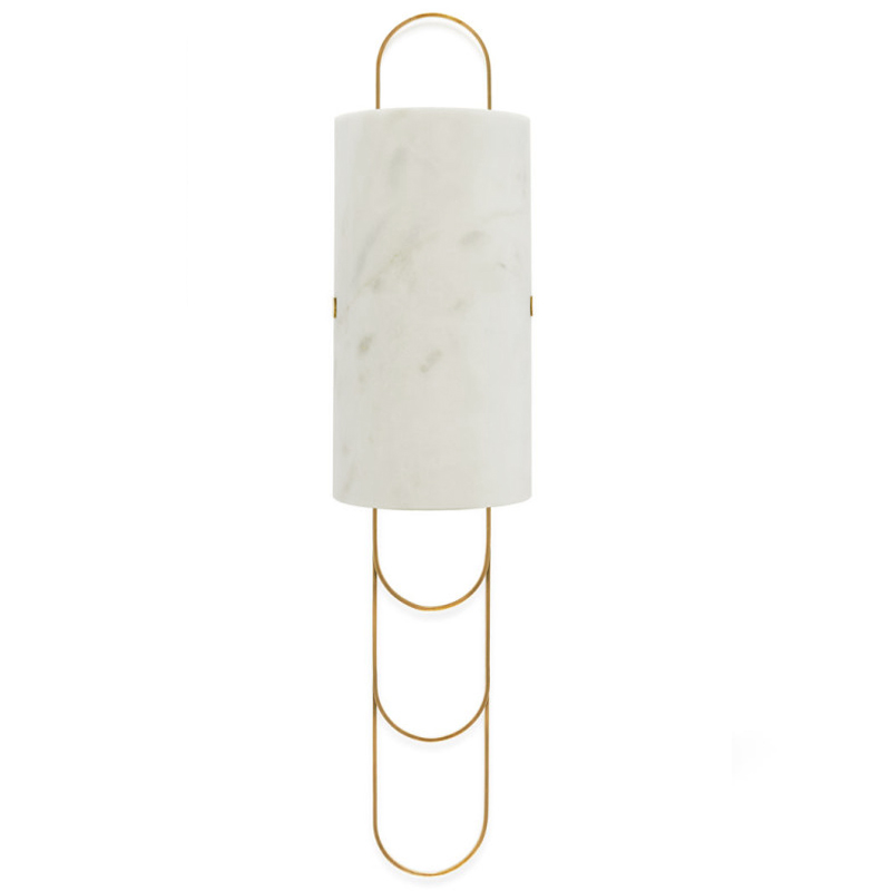 Бра Niagara WALL LAMP Ginger and Jagger White Латунь Белый Мрамор Bianco Бра Niagara WALL LAMP Ginger and Jagger White Латунь Белый Мрамор Bianco в Грозном | Loft Concept