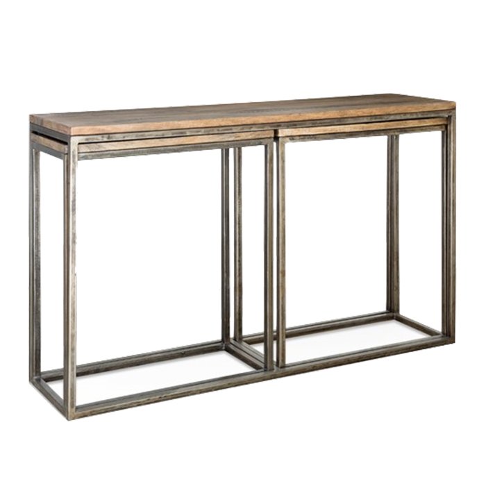 Консоль Industrial Metal Rust Triple Console Table Консоль Industrial Metal Rust Triple Console Table в Грозном | Loft Concept