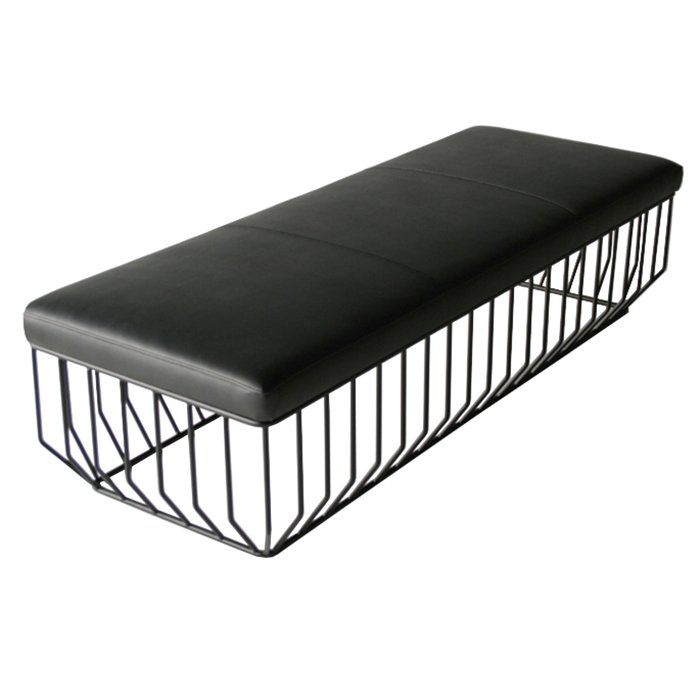 Банкетка Reza Feiz leather Bench Черный в Грозном | Loft Concept 