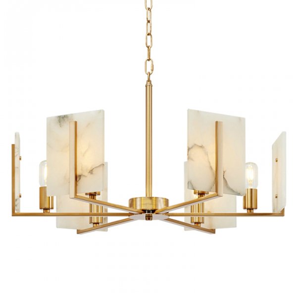 Люстра Marble square Chandelier Латунь Люстра Marble square Chandelier Латунь в Грозном | Loft Concept