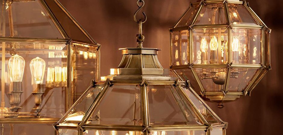 Люстра Lantern Owen Brass M - Loft-Concept в Грозном