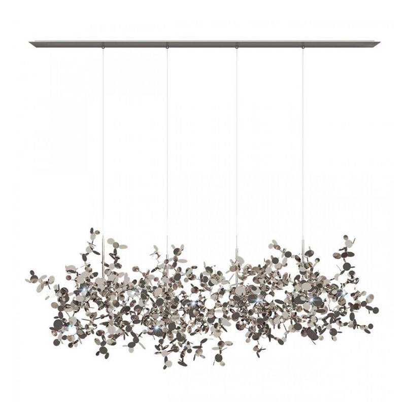 Люстра Terzani Argent Suspension Linear Silver длина 120 см Серебряный Люстра Terzani Argent Suspension Linear Silver длина 120 см Серебряный в Грозном | Loft Concept