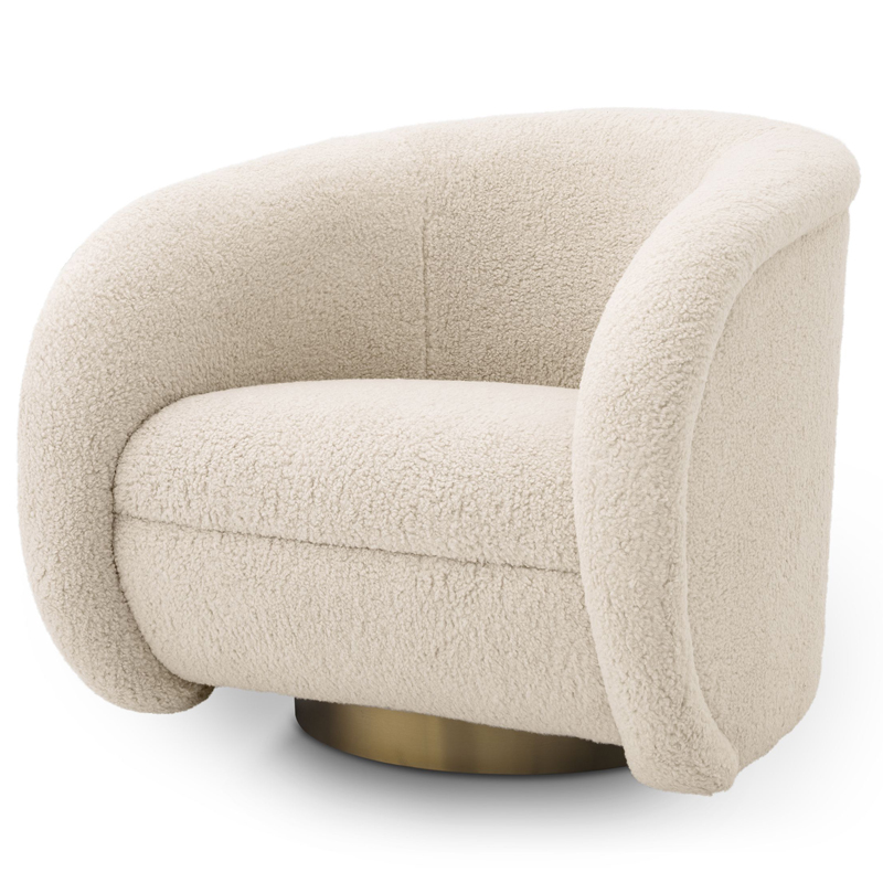 Кресло Eichholtz Swivel Chair Cristo Кремовый Латунь Кресло Eichholtz Swivel Chair Cristo Кремовый Латунь в Грозном | Loft Concept