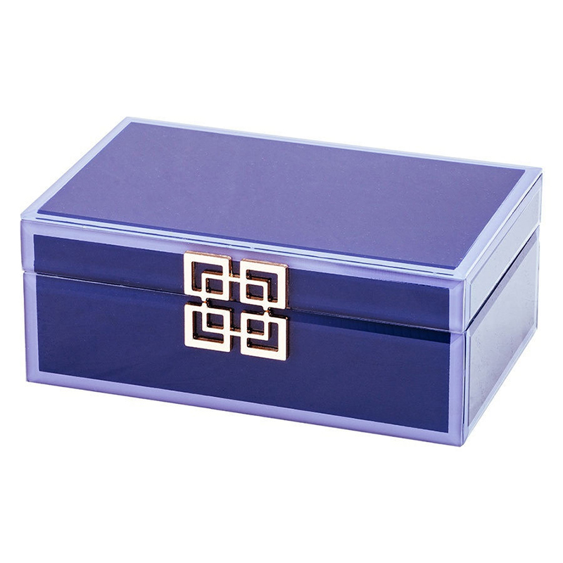 Шкатулка Dark Blue Glass Box Синий Шкатулка Dark Blue Glass Box Синий в Грозном | Loft Concept