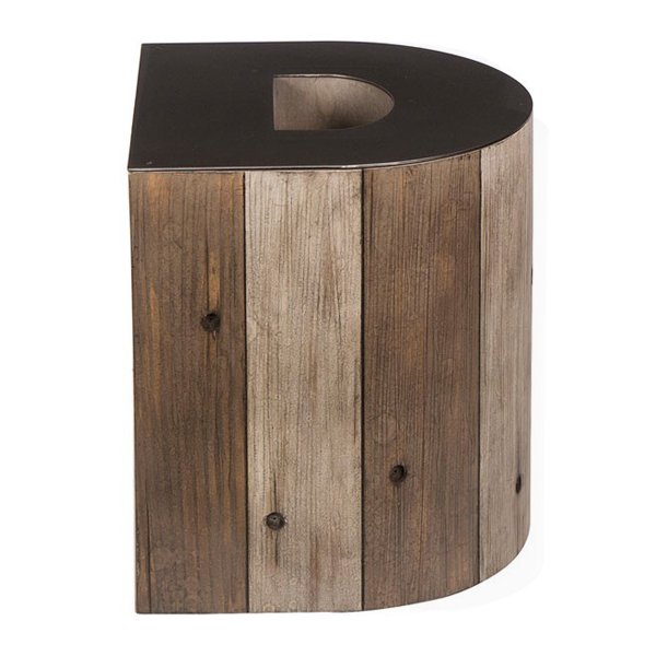 Столик Wooden Alphabet D Side Table Графит Коричневый Столик Wooden Alphabet D Side Table Графит Коричневый в Грозном | Loft Concept