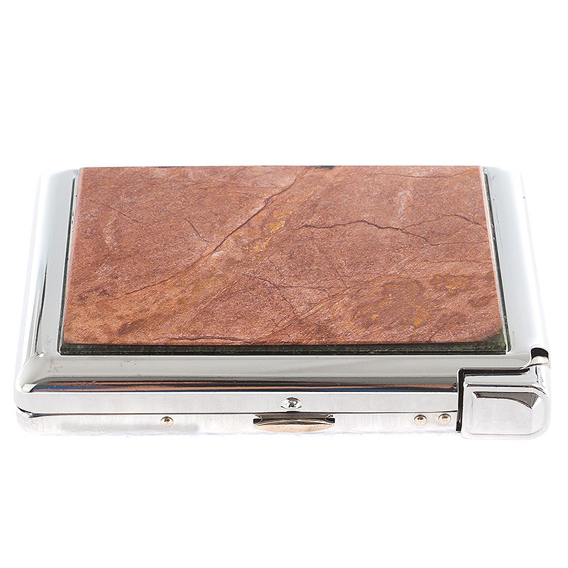 Портсигар на 20 сигарет с газовой зажигалкой из натурального камня Яшма Stone Cigarettes Cases Коричневый Серебряный Портсигар на 20 сигарет с газовой зажигалкой из натурального камня Яшма Stone Cigarettes Cases Коричневый Серебряный в Грозном | Loft Concept