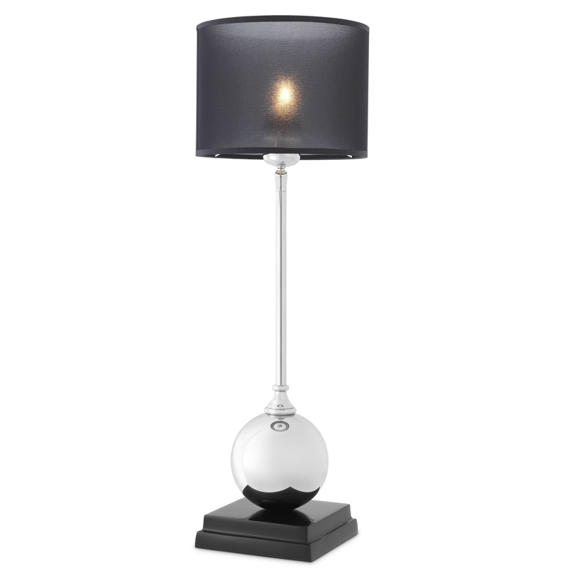 Настольная лампа Eichholtz Table Lamp Carnivale Никель Черный Настольная лампа Eichholtz Table Lamp Carnivale Никель Черный в Грозном | Loft Concept