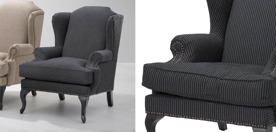 Кресло Eichholtz Chair Frank Sinatra Black & white Кресло Eichholtz Chair Frank Sinatra Black & white - Loft-Concept в Грозном